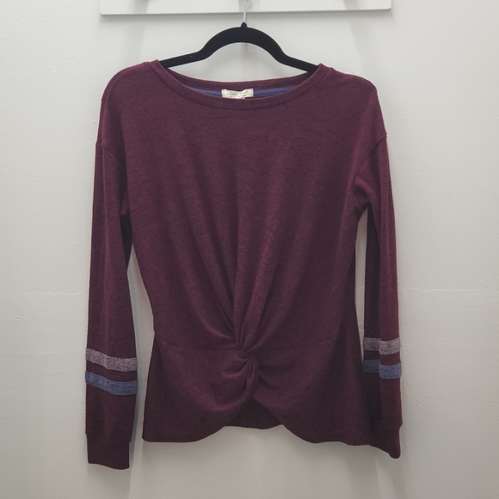 Ultra Flirt Knotted Front Sweater Top Sz Small